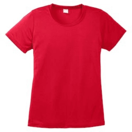 Sample of Sport Tek Ladies Competitor Tee in True Red style