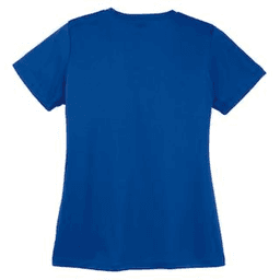 Sample of Sport Tek Ladies Competitor Tee in True Royal from side back