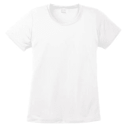 Sample of Sport Tek Ladies Competitor Tee in White from side front