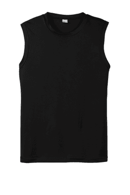 Sample of Sport-Tek Sleeveless Competitor Tee in Black from side front