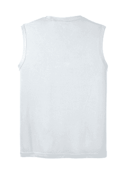 Sample of Sport-Tek Sleeveless Competitor Tee in White from side back