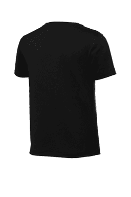 Sample of Sport-Tek Youth Posi-UV Pro Tee in Black from side back