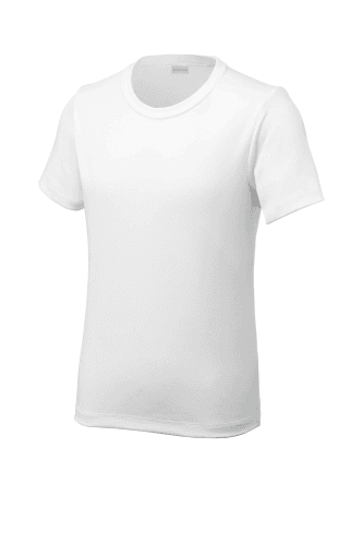 Sample of Sport-Tek Youth Posi-UV Pro Tee in White style