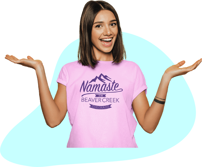 Woman wearing yoga tShirt