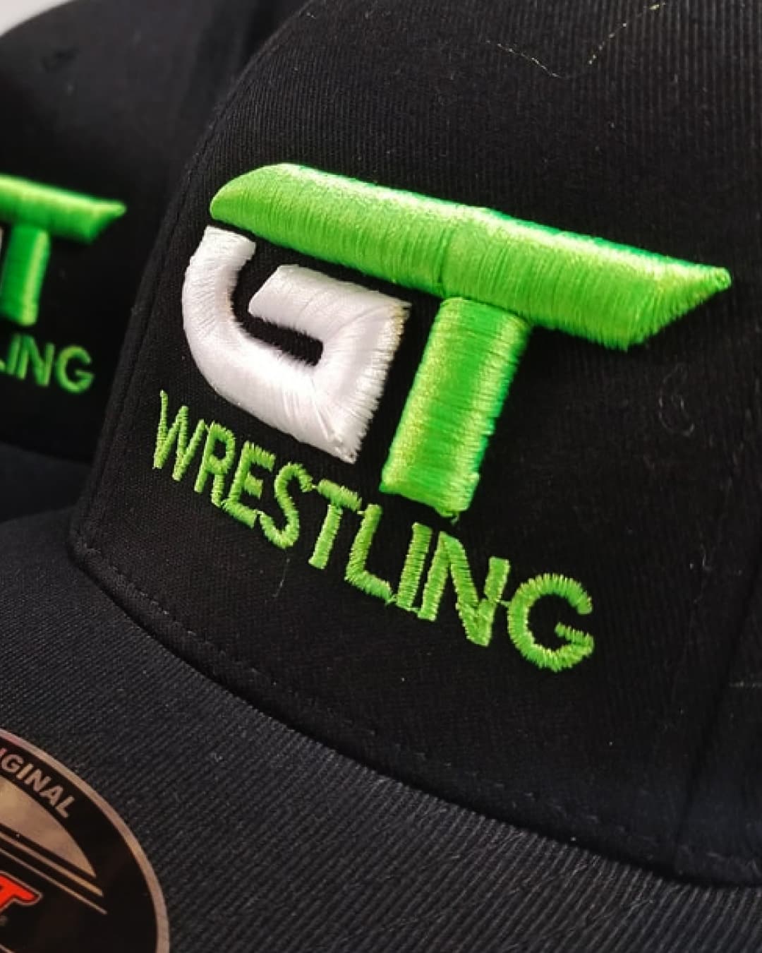 Amazing example of multi color embroidery on hats