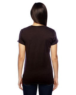 Sample of Alternative 01127C2 - Ladies' Organic Crew in EARTH BLACK from side back