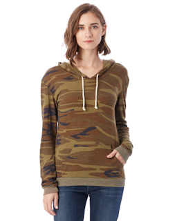 Sample of Alternative 01928E1 Ladies' Eco-Jersey Pullover Hoodie in CAMO from side front