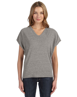 Sample of Alternative 01936E1 Ladies' Sleeveless Eco-Jersey Poncho in ECO GREY from side front