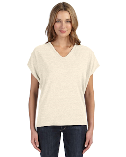 Sample of Alternative 01936E1 Ladies' Sleeveless Eco-Jersey Poncho in ECO IVORY from side front