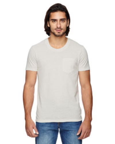 Sample of Alternative 01939E1 Men's Eco Jersey Triblend Pocket Crew in ECO IVORY style