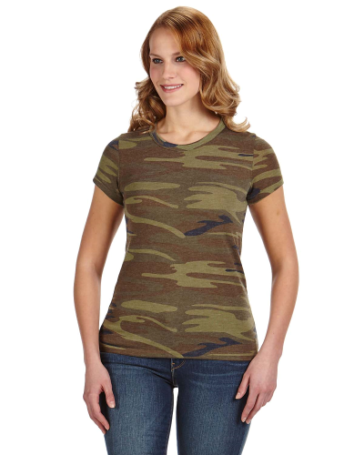 Sample of Alternative 01940E1 Ladies' Ideal Eco-Jersey T-Shirt in CAMO style