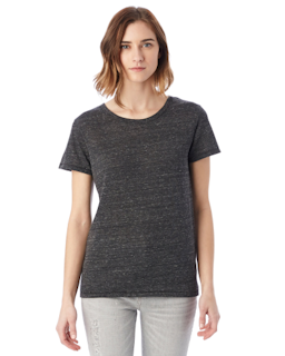 Sample of Alternative 01940E1 Ladies' Ideal Eco-Jersey T-Shirt in ECO BLACK from side front