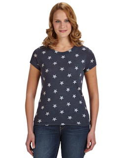 Sample of Alternative 01940E1 Ladies' Ideal Eco-Jersey T-Shirt in STARS from side front