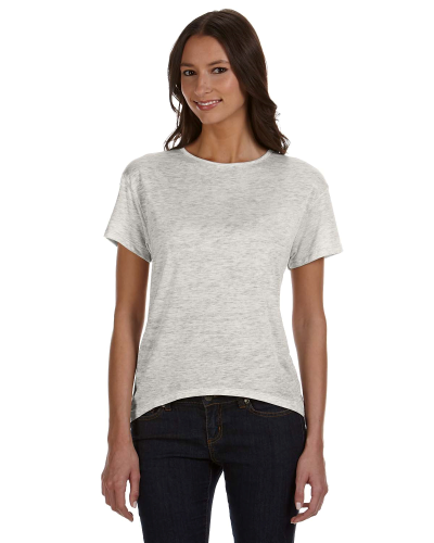 Sample of Alternative 0262382 Ladies' Pony Mélange Burnout T-Shirt with Back Strap in OATMEAL HEATHER style