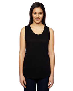 Sample of Alternative 02830MR Ladies' Muscle Cotton Modal T-Shirt in BLACK from side front