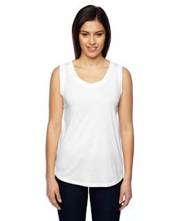 Sample of Alternative 02830MR Ladies' Muscle Cotton Modal T-Shirt in WHITE from side front