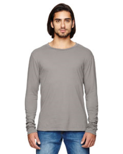 Sample of Alternative 04043C1 Men's Heritage Garment-Dyed Long-Sleeve T-Shirt in CONCRETE style