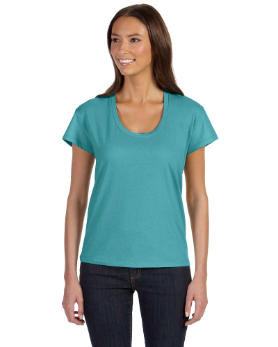 Sample of Alternative 04521C1 Ladies' Roadtrip T-Shirt in TURQUOISE style