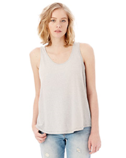 Sample of Alternative 05054BP Ladies' Backstage Vintage Jersey Tank in SILVER from side front
