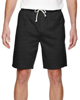 Sample of Alternative 05393E Men's Triple Double Eco-Mock Twist Shorts in ECO BLACK from side front