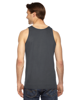 Sample of American Apparel 2408 Unisex Fine Jersey USA Made Tank in ASPHALT from side back