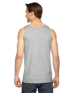 Sample of American Apparel 2408 Unisex Fine Jersey USA Made Tank in HEATHER GREY from side back