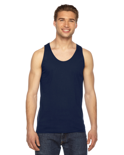 Sample of American Apparel 2408 Unisex Fine Jersey USA Made Tank in NAVY style