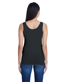 Sample of Anvil 2420L Ladies' Stretch Tank in BLACK from side back