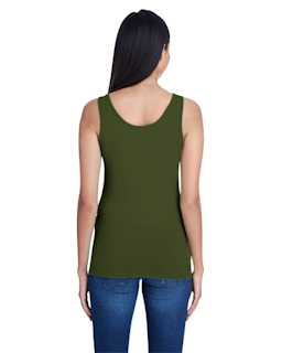 Sample of Anvil 2420L Ladies' Stretch Tank in CITY GREEN from side back