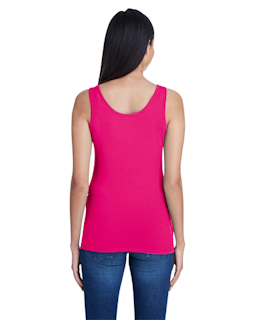Sample of Anvil 2420L Ladies' Stretch Tank in HOT PINK from side back