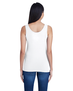 Sample of Anvil 2420L Ladies' Stretch Tank in WHITE from side back