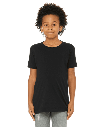 Sample of Canvas 3001Y - Youth Jersey Short-Sleeve T-Shirt in BLACK style
