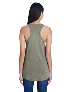 Sample of Anvil 32PVL Ladies' Freedom  Tank in HTHR CITY GREEN from side back