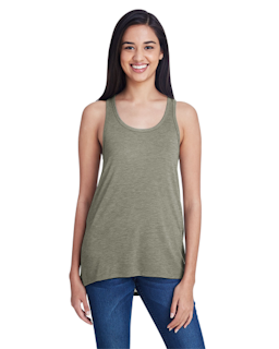 Sample of Anvil 32PVL Ladies' Freedom  Tank in HTHR CITY GREEN from side front