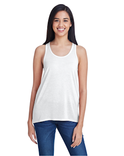 Sample of Anvil 32PVL Ladies' Freedom  Tank in WHITE from side front