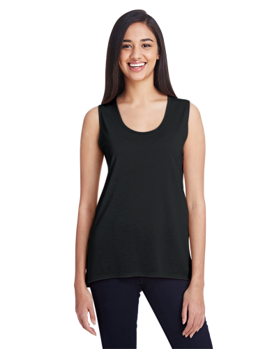 Sample of Anvil 37PVL Ladies' Freedom Sleeveless T-Shirt in BLACK style