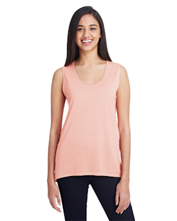 Sample of Anvil 37PVL Ladies' Freedom Sleeveless T-Shirt in DUSTY ROSE from side front