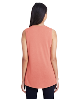 Sample of Anvil 37PVL Ladies' Freedom Sleeveless T-Shirt in TERRACOTTA from side back