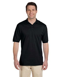 Sample of Jerzees 437 - Adult 5.6 oz. SpotShield Jersey Polo in BLACK from side front