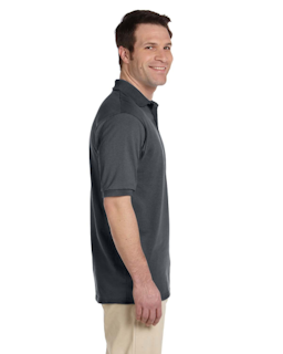 Sample of Jerzees 437 - Adult 5.6 oz. SpotShield Jersey Polo in CHARCOAL GREY from side sleeveleft