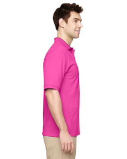 Sample of Jerzees 437 - Adult 5.6 oz. SpotShield Jersey Polo in CYBER PINK from side sleeveleft