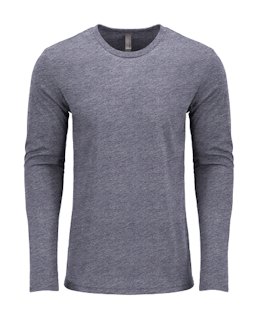 Sample of Next Level 6071 - Men's Triblend Long-Sleeve Crew in PREMIUM HEATHER from side front