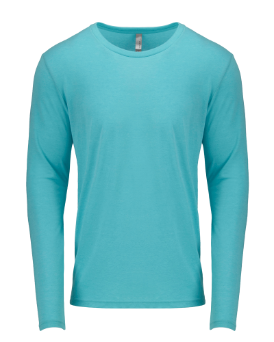 Sample of Next Level 6071 - Men's Triblend Long-Sleeve Crew in TAHITI BLUE style