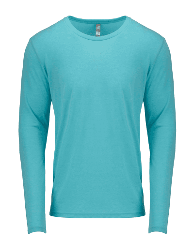 Sample of Next Level 6071 - Men's Triblend Long-Sleeve Crew in TAHITI BLUE style