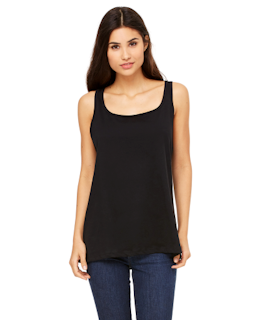 Sample of Bella 6488 - Ladies' Relaxed Jersey Tank in BLACK from side front