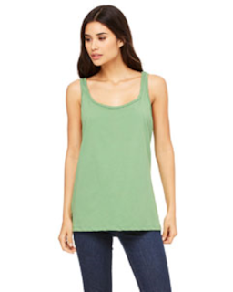Sample of Bella 6488 - Ladies' Relaxed Jersey Tank in LEAF from side front