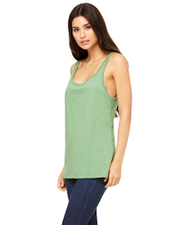 Sample of Bella 6488 - Ladies' Relaxed Jersey Tank in LEAF from side sleeveleft