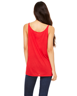 Sample of Bella 6488 - Ladies' Relaxed Jersey Tank in RED from side back