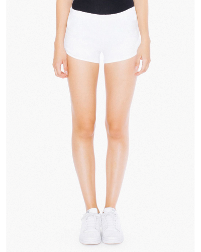 Sample of American Apparel 7301W Ladies' Interlock Running Shorts in WHITE style