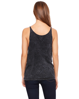 Sample of Bella 8838 - Ladies' Slouchy Tank in BLK MINERAL WSH from side back